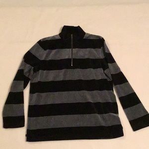 Lauren Ralph Lauren 1/4 zip velour top